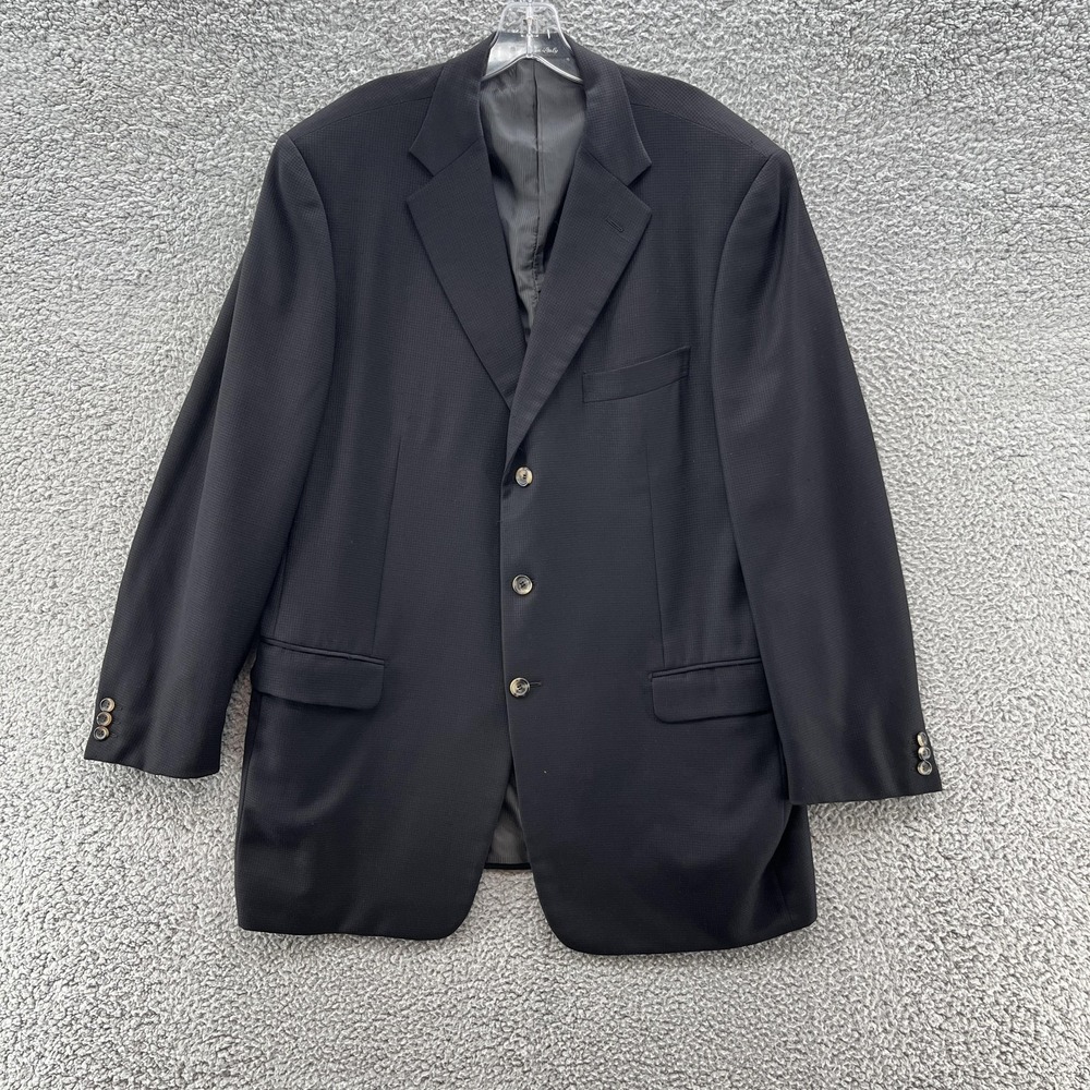 Pal Zileri Blazer Mens 44L Black Wool Made in Italy Ermenegildo Zegna Suit Coat